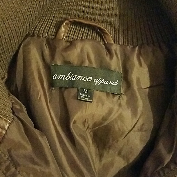 Brown faux leather jacket - Picture 3 of 6